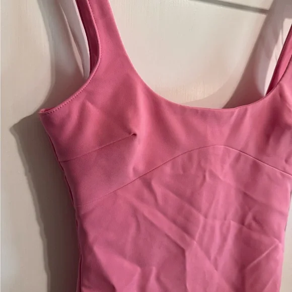 Zara Sleeveless Structured Pink Midi Dress NWT - Picture 7 of 12